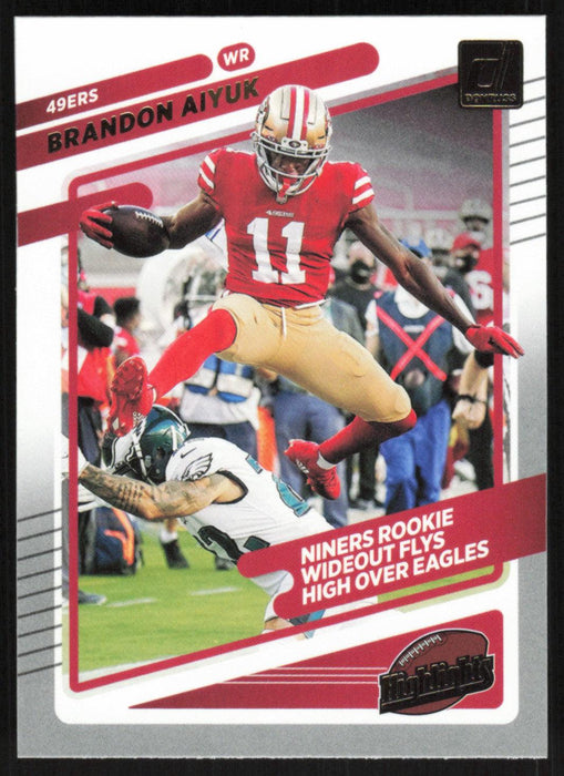 Brandon Aiyuk 2021 Donruss Highlights # HI-11 San Francisco 49ers - Collectible Craze America