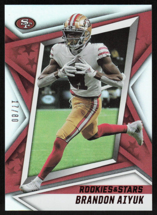 Brandon Aiyuk 2021 Panini Rookie & Stars # 33 Longevity 17/80 San Francisco 49ers - Collectible Craze America