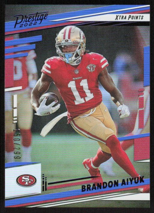 Brandon Aiyuk 2022 Panini Prestige Xtra Points # 267 Blue 150/299 San Francisco 49ers - Collectible Craze America