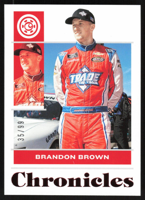 Brandon Brown 2022 Panini Chronicles Racing Chronicles # 4 Red 35/99 - Collectible Craze America