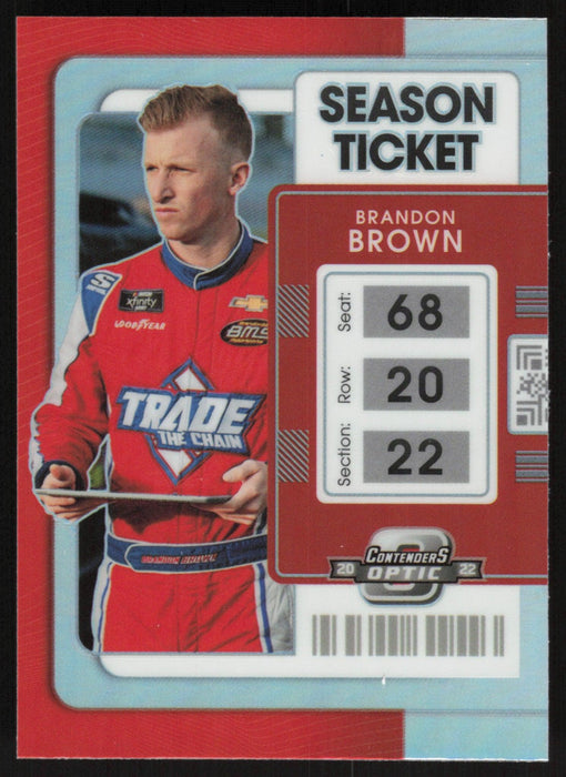 Brandon Brown 2022 Panini Chronicles Racing Contenders Optic # 17 Silver Prizm - Collectible Craze America
