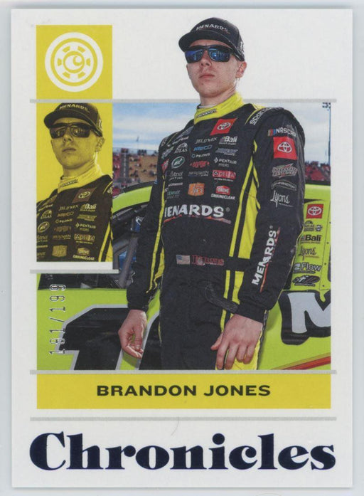 Brandon Jones 2022 Panini Chronicles Racing Chronicles # 15 Blue 181/199 - Collectible Craze America