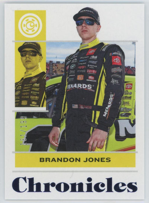 Brandon Jones 2022 Panini Chronicles Racing Chronicles # 15 Blue 181/199 - Collectible Craze America