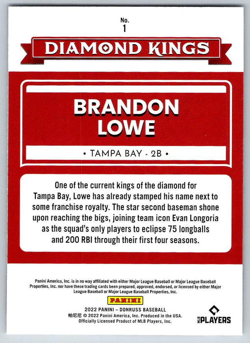 Brandon Lowe 2022 Donruss Baseball # 1 Tampa Bay Rays - Collectible Craze America