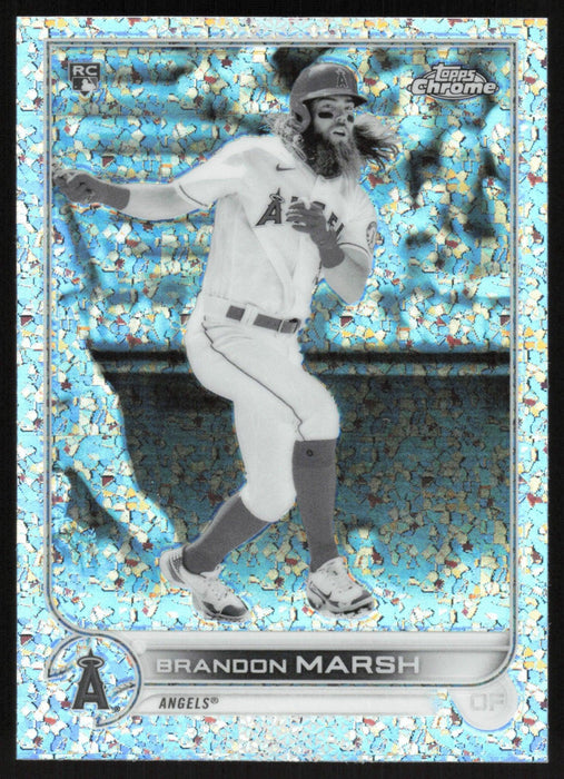 Brandon Marsh 2022 Topps Chrome # 133 RC Black & White Mini Diamond Los Angeles Angels - Collectible Craze America