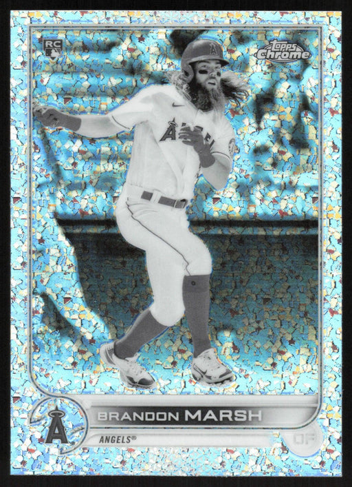 Brandon Marsh 2022 Topps Chrome # 133 RC Black & White Mini Diamond Los Angeles Angels - Collectible Craze America