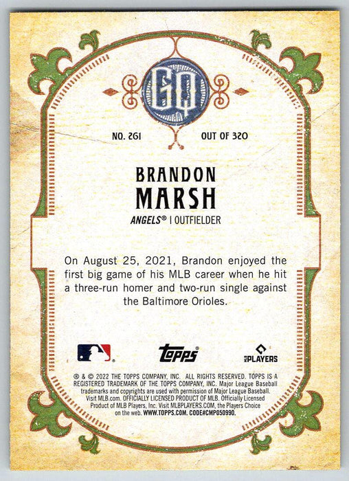 Brandon Marsh 2022 Topps Gypsy Queen # 261 RC Los Angeles Angels - Collectible Craze America