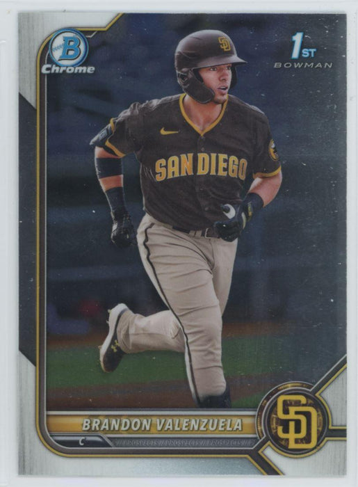 Brandon Valenzuela 2022 Bowman Chrome Prospects # BCP-28 1st Bowman San Diego Padres - Collectible Craze America