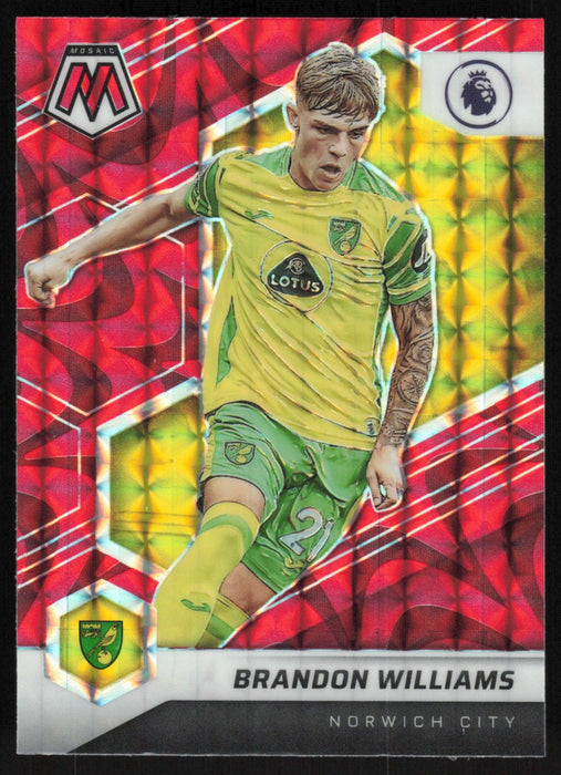 Brandon Williams 2021 Panini Mosaic Premier League # 93 Reactive Red Norwich City - Collectible Craze America