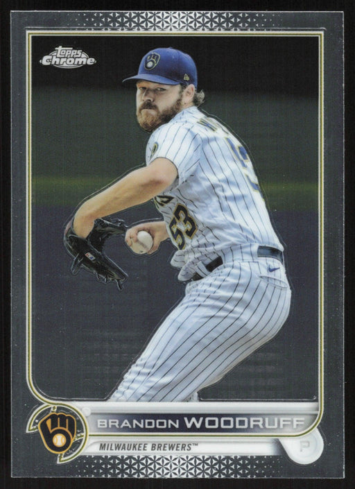 Brandon Woodruff 2022 Topps Chrome Baseball # 44 Milwaukee Brewers Base - Collectible Craze America