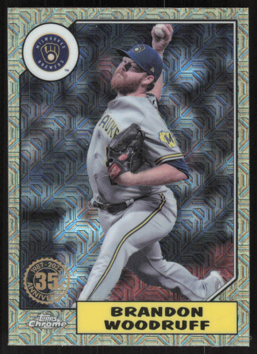 Brandon Woodruff 2022 Topps Update Chrome Silver Pack Mojo # T87CU-12 Milwaukee Brewers - Collectible Craze America