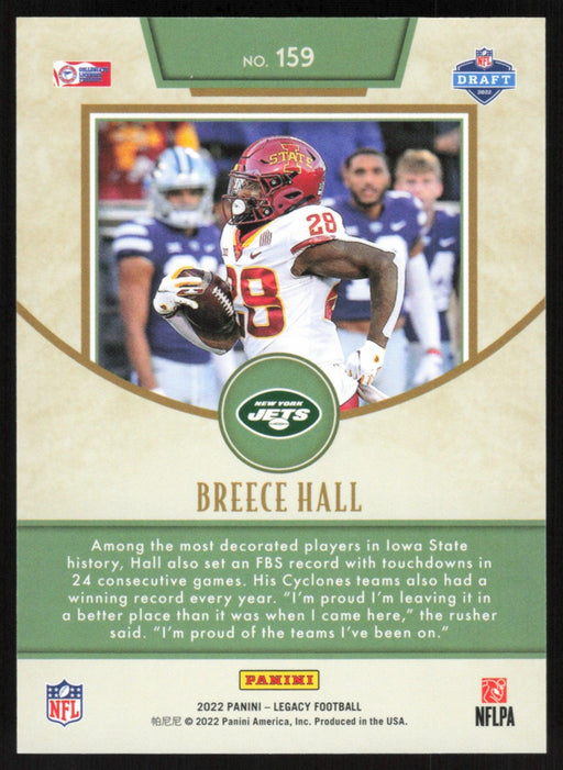 Breece Hall 2022 Panini Legacy # 159 Orange 128/199 New York Jets - Collectible Craze America