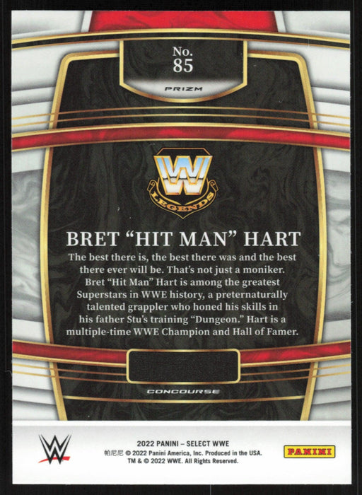 Bret "Hit Man" Hart 2022 Panini Select WWE # 85 Concourse Silver Prizm WWE Legends - Collectible Craze America