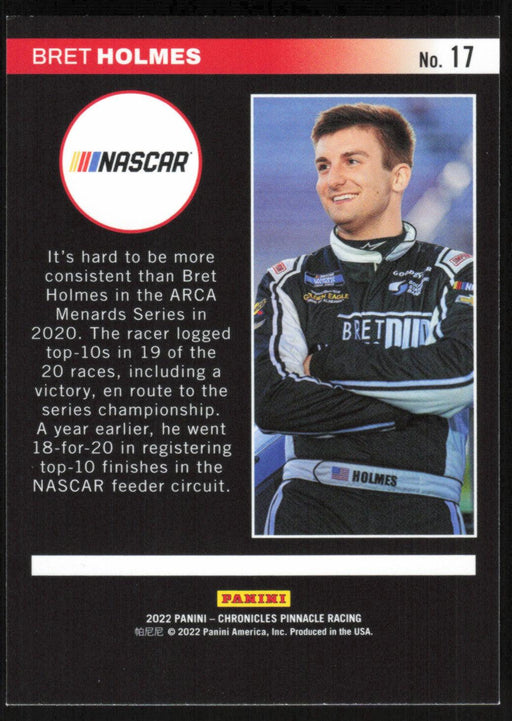 Bret Holmes 2022 Panini Chronicles Racing Pinnacle # 17 - Collectible Craze America