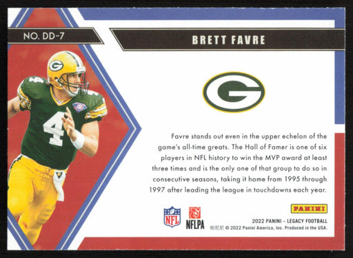 Brett Favre 2022 Panini Legacy Decade of Dominance # DD-7 Green Bay Packers - Collectible Craze America