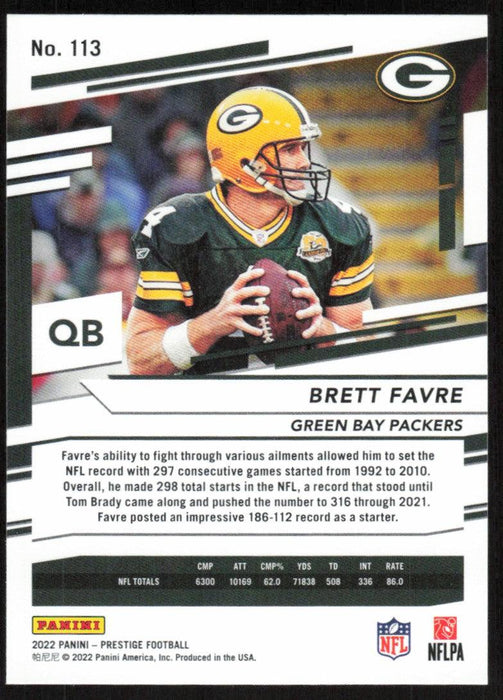 Brett Favre 2022 Panini Prestige # 113 Green Bay Packers - Collectible Craze America