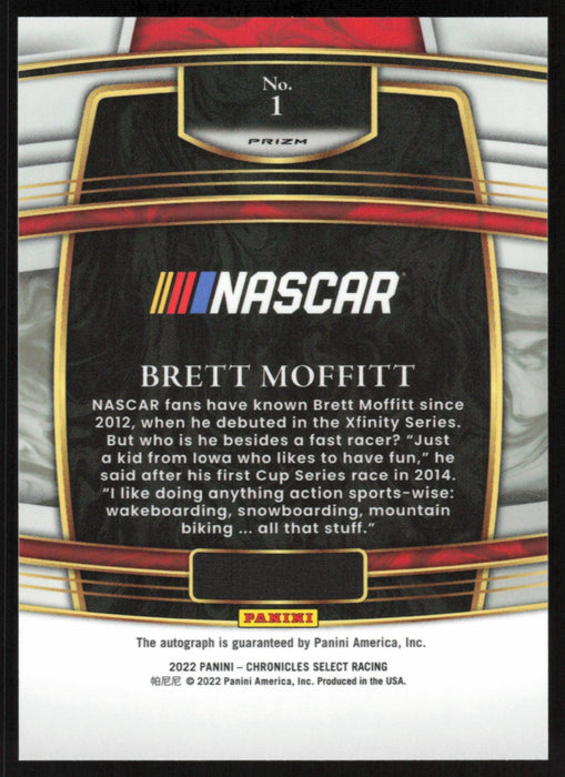 Brett Moffitt 2022 Panini Chronicles Racing Select # 1 Auto - Collectible Craze America