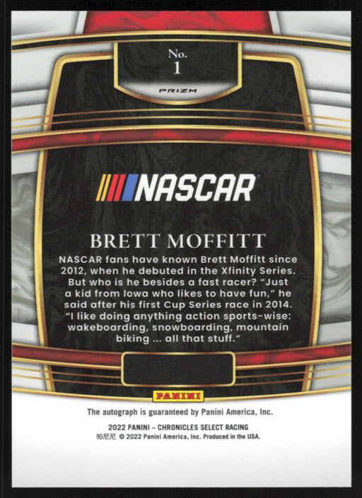 Brett Moffitt 2022 Panini Chronicles Racing Select # 1 Auto - Collectible Craze America
