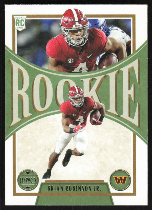 Brian Robinson Jr. 2022 Panini Legacy Rookie # 169 RC Washington Commanders Base - Collectible Craze America