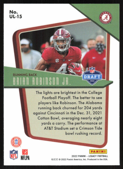 Brian Robinson Jr. 2022 Panini Legacy Under the Lights # UL-15 RC Washington Commanders - Collectible Craze America