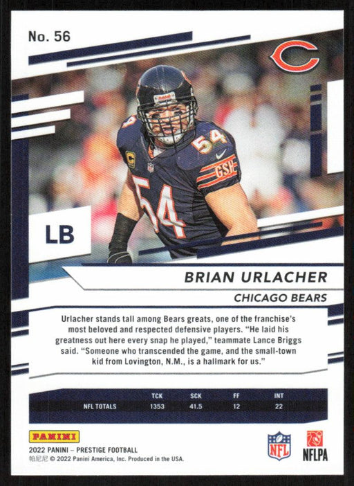 Brian Urlacher 2022 Panini Prestige # 56 Chicago Bears - Collectible Craze America