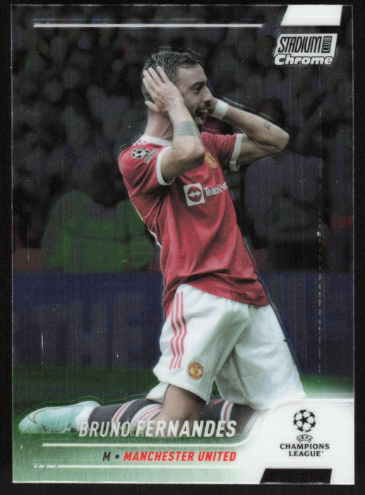 Bruno Fernandes 2021 Topps Stadium Club Chrome UEFA Champions League # 18 Manchester United Base - Collectible Craze America