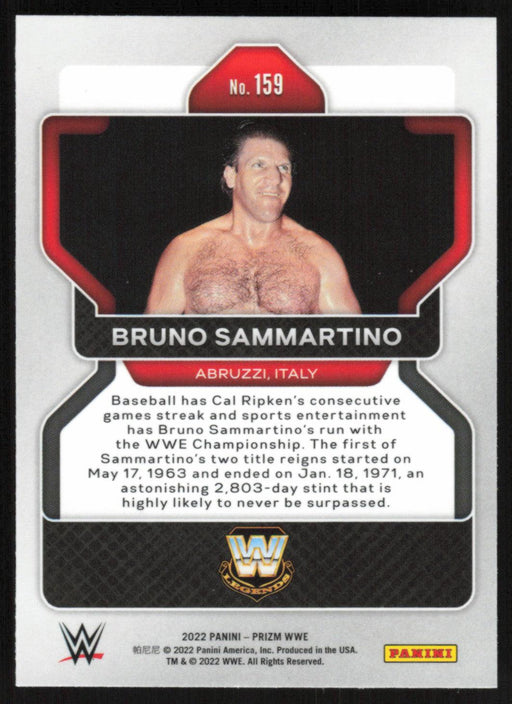 Bruno Sammartino 2022 Panini Prizm WWE # 159 Base Legend - Collectible Craze America