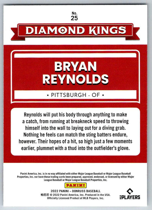 Bryan Reynolds 2022 Donruss Baseball # 25 Pittsburgh Pirates - Collectible Craze America