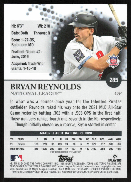 Bryan Reynolds 2022 Topps Pristine Baseball # 285 Pittsburgh Pirates - Collectible Craze America