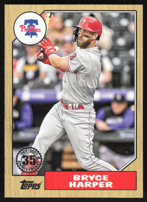 Bryce Harper 2022 Topps Update 1987 Topps # 87TBU-45 Philadelphia Phillies - Collectible Craze America