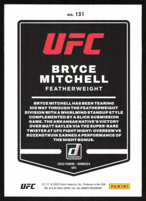 Bryce Mitchell 2022 Panini Donruss UFC Base # 131 Featherweight - Collectible Craze America