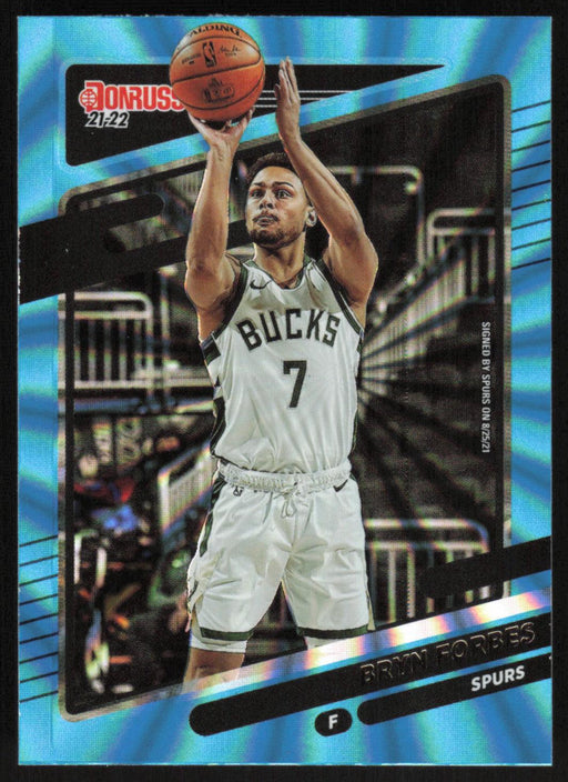 Bryn Forbes 2021 Donruss # 66 Teal Holo Laser San Antonio Spurs - Collectible Craze America