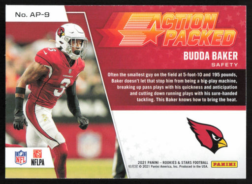 Budda Baker 2021 Panini Rookie & Stars # AP-9 Action Packed Arizona Cardinals - Collectible Craze America