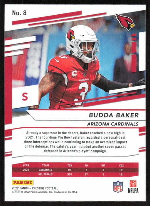 Budda Baker 2022 Panini Prestige # 8 Arizona Cardinals - Collectible Craze America