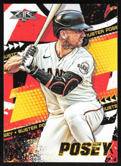 Buster Posey 2022 Topps Fire Baseball # 170 San Francisco Giants Base - Collectible Craze America