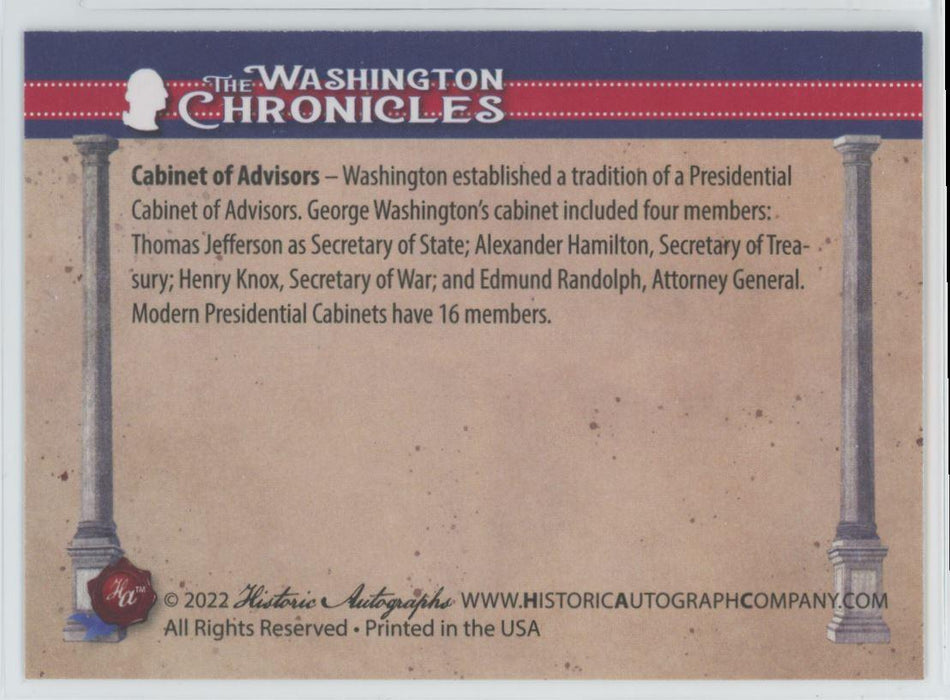 Cabinet of Advisors 2022 The Washington Chronicles # 137 - Collectible Craze America