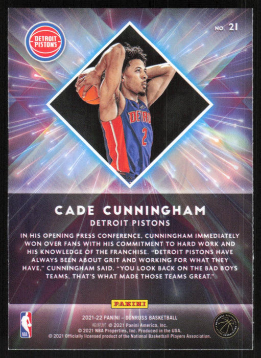 Cade Cunningham 2021 Donruss Great X-Pectations # 21 Detroit Pistons - Collectible Craze America