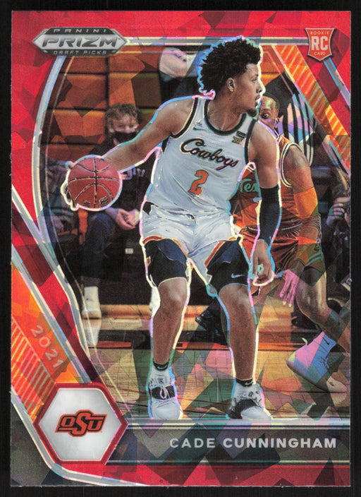 Cade Cunningham 2021 Panini Prizm Draft Picks # 1 RC Red Ice Prizm Oklahoma State Cowboys - Collectible Craze America