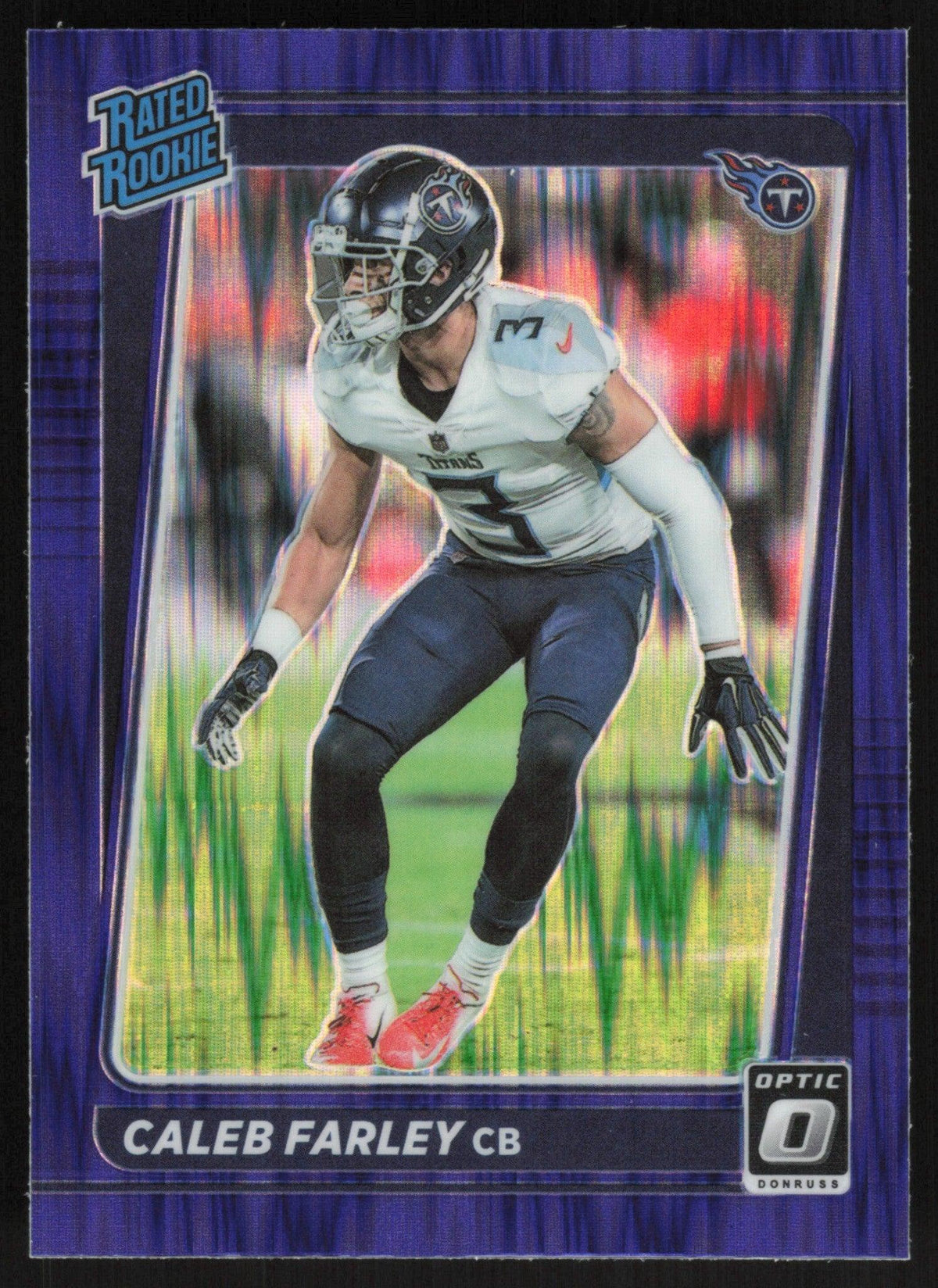 Caleb Farley 2021 Donruss Optic Rated Rookie # 249 RC Purple Shock Ten —  Collectible Craze America