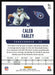 Caleb Farley 2021 Panini Phoenix Football # 151 RC Red Lazer 98/285 Tennessee Titans - Collectible Craze America