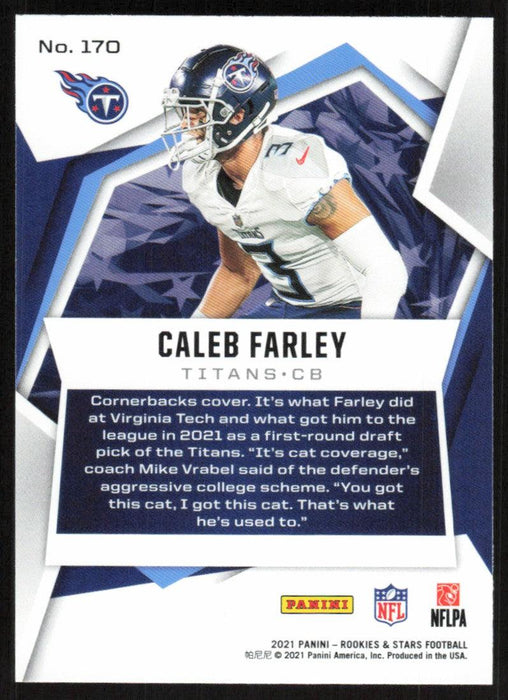 Caleb Farley 2021 Panini Rookies & Stars # 170 RC Tennessee Titans Base - Collectible Craze America