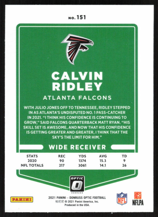 Calvin Ridley 2021 Donruss Optic # 151 Atlanta Falcons - Collectible Craze America