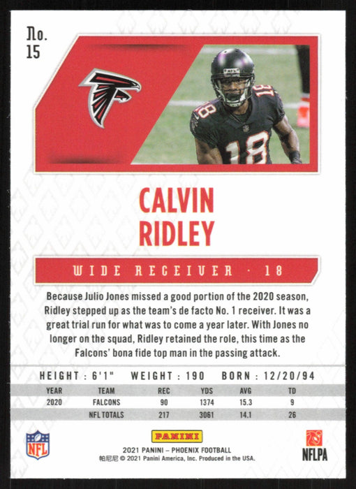 Calvin Ridley 2021 Panini Phoenix # 15 Atlanta Falcons Base - Collectible Craze America