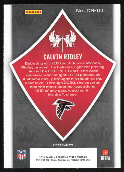 Calvin Ridley 2021 Panini Rookies & Stars # CR-10 Crusade Red Scope Atlanta Falcons - Collectible Craze America