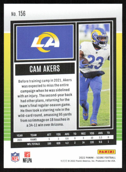 Cam Akers 2022 Panini Score Football # 156 Base Los Angeles Rams - Collectible Craze America