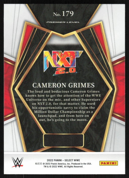 Cameron Grimes 2022 Panini Select WWE # 179 NXT 2.0 Premier Level Base - Collectible Craze America