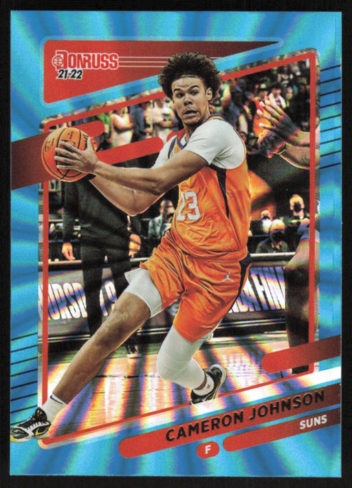 Cameron Johnson 2021 Donruss # 71 Teal Holo Laser Phoenix Suns - Collectible Craze America