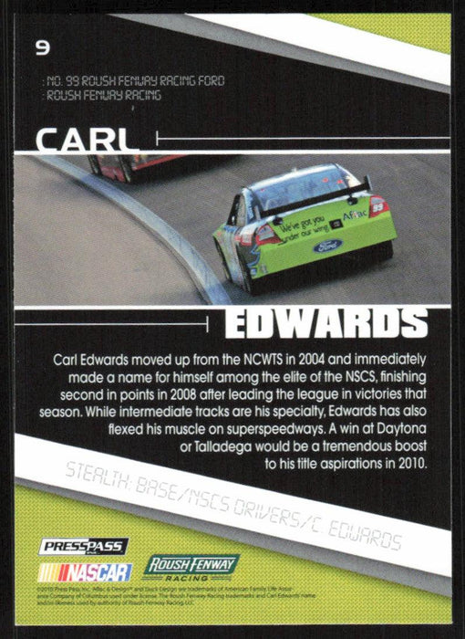 Carl Edwards 2010 Press Pass Stealth # 9 Base - Collectible Craze America