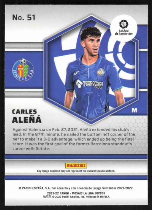 Carles Alena 2021 Panini Mosaic La Liga # 51 Getafe CF Base - Collectible Craze America