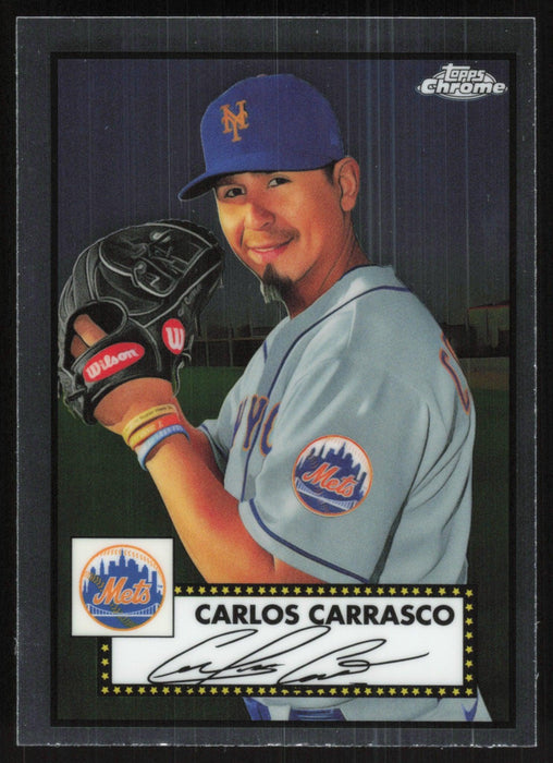 Carlos Carrasco 2021 Topps Chrome Platinum Anniversary # 255 New York Mets - Collectible Craze America